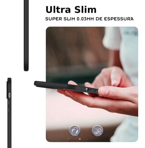 Capa Capinha Para iPhone 15 Plus 6.7 Case Acrílica Fosca Top