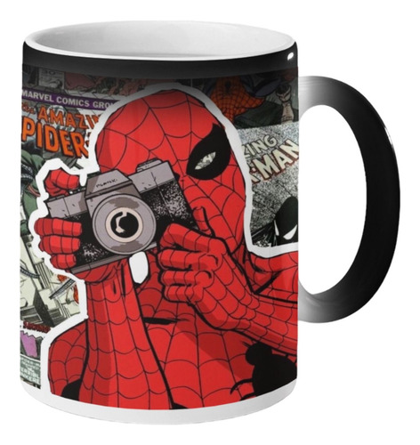 Taza Mágica Spider Man Hombre Araña Peter Cerámica Colección