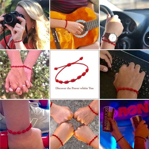 Pulseira Vermelha De Sete Nós Kabbalah Para Afastar O Mal