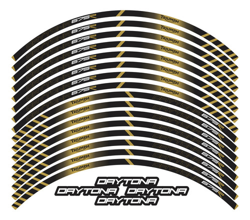 Adesivo Friso Refletivo Roda Triumph 675r Daytona - Fri07 Cor Padrão Daytona 675