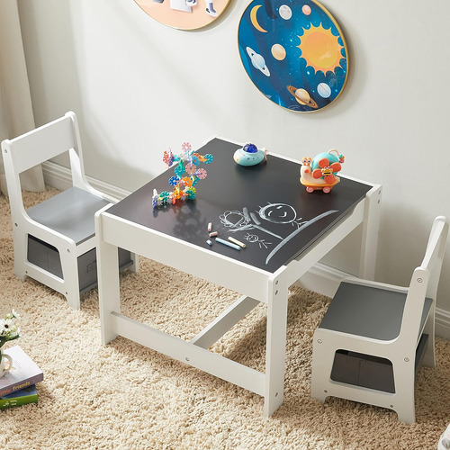 Juego De Mesa Y Silla Para Niños, Mesa De Actividades De Mad