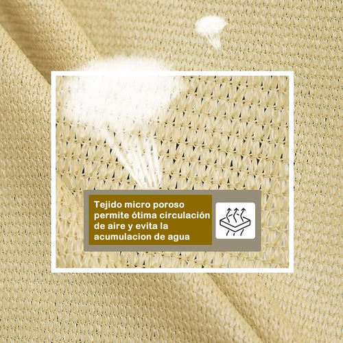 Toldo Lona Vela Sombra Rectangular 6x5 Mts De Alta Calidad