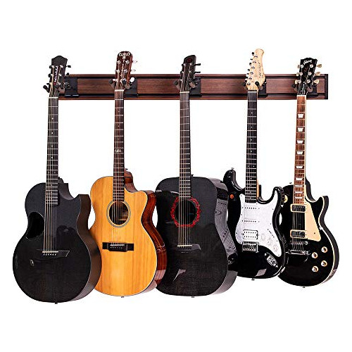 5 Guitar Wall Rack Mount For Electric Acoustic And Bass...