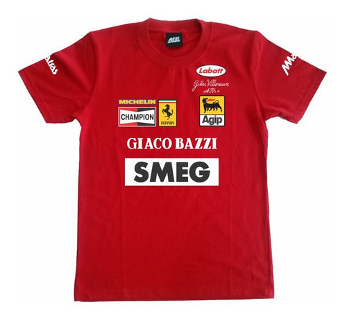 Remera F1 Vintage Ferrari Gilles Villeneuve