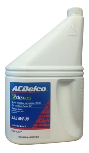 Aceite Acdelco 5w30 Dexos1 Gen 2 X4l Chevrolet