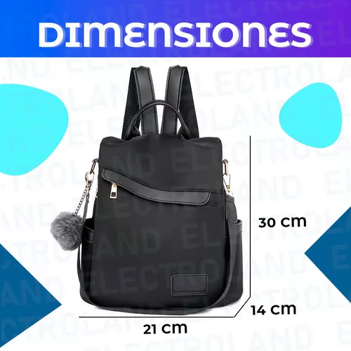 Mochila Mujer Impermeable Urbana Liviana Reforzada Poliester