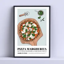 Comprar Cuadro Pizza Margherita Made In Italy 30x40cm Listo P Colgar