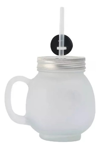 Vaso De Vidrio Jack Skellington Con Tapa Y Popote Sally