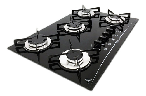 Fogão Cooktop 5 Bocas Preto * 2 Bocas Grande, 1 Ano Garantia