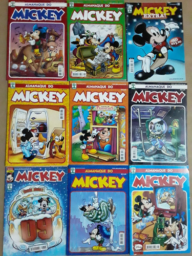 T08 A41 Lote 9 Gibis Disney Mickey Almanaque Mickey + Brinde