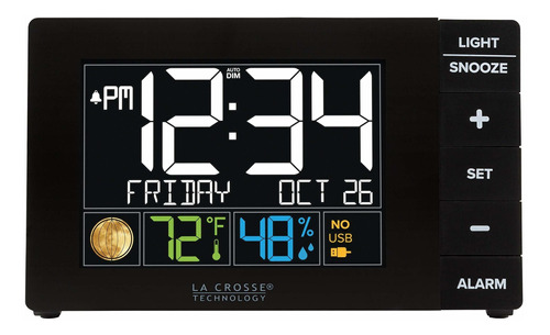 La Crosse Technology W88723 Reloj Despertador Color Usb
