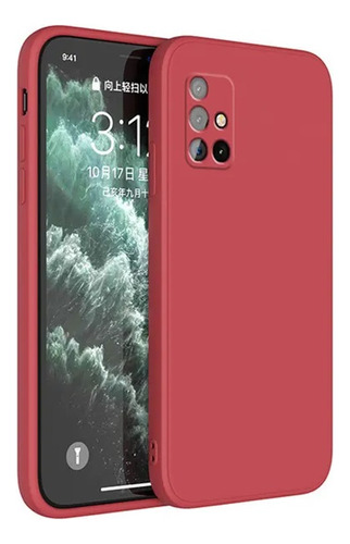 Funda De Samsung A51 Soft Feeling Antishock Rojo Resistente