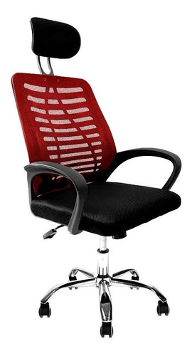 Cadeira de escritório Best Chair Mesh giratoria BC-201 ergonômica  vermelha com estofado de mesh