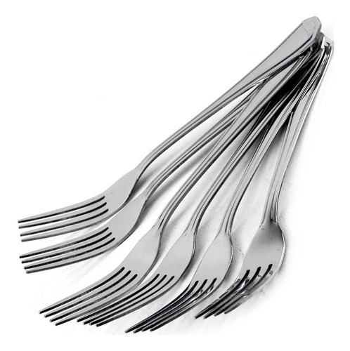 12 Garfos Sobremesa Aço Inox Talher Menor 16,5cm Buffet