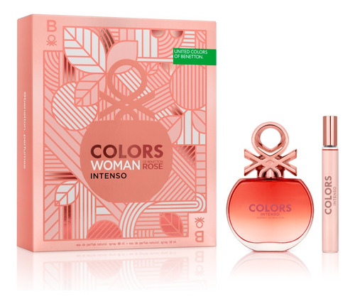 Perfume Benetton Rose Intenso Edt 80 Ml + Mega 10 Ml Mujer