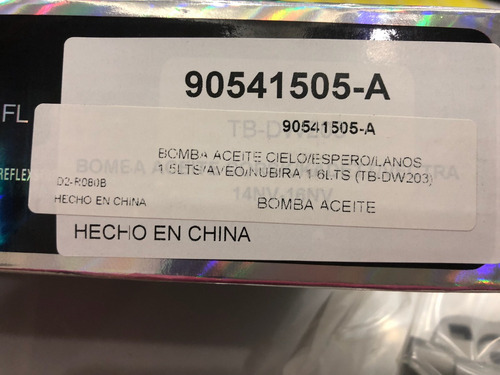 Bomba De Aceite Cielo/espero/lanos 1.5/aveo/nubira 1.6lts