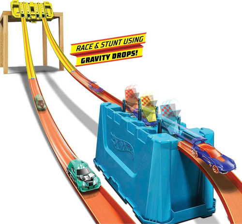 Caja Rapida Hot Wheels Track Builder Gravity Con Gas De L...