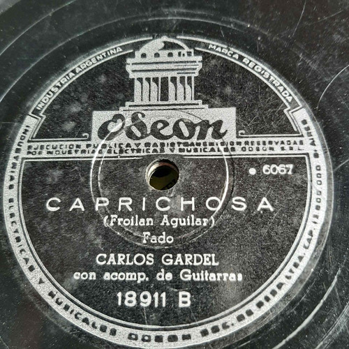 Pasta Carlos Gardel Acomp De Guitarras 18911 Odeon C408