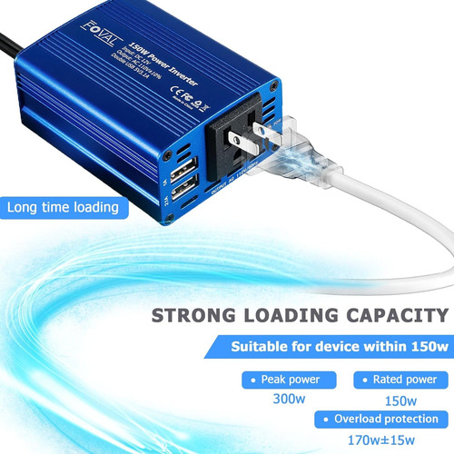 Convertidor Dc 12v 110v Ac Del Inversor De Corriente De...