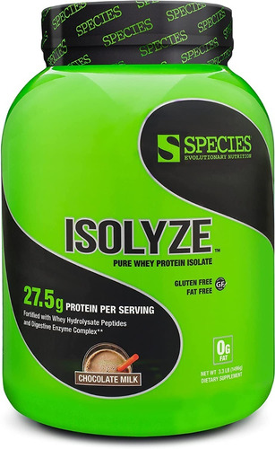 Species Nutrition Isolyze Whey Isolate 22 Porciones Mf Sfn