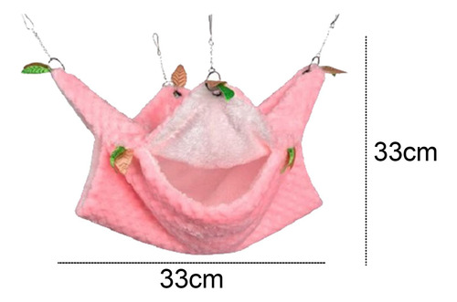 Pequeños Animales Cálida Jaula Colgante Cueva Hamaca Rosa