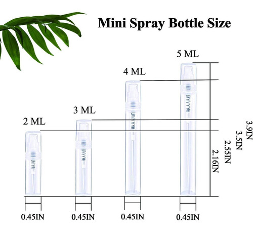 Mini Atomizador Enjuague Bucal Perfume Botella Spray 60 2ml