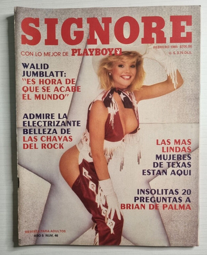 Playboy Mexico Signore Febrero 1985 Revista Vintage