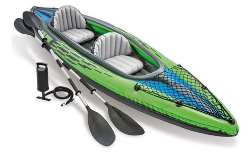 Kayak Inflable Dft Tándem 180kg Ideal Pesca Y Rafting