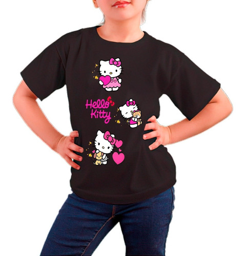 Polera Estampada 100%algodón Niña Hello Kitty Exclusivo001