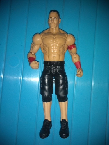 Wwe Luchador John Cena Mattel Basic Pantalón Negro Banda Red