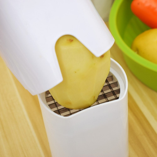 Imagen 3 de 10 de Cortadora De Papas Baston Manual Cuchilla Acero Inoxidable