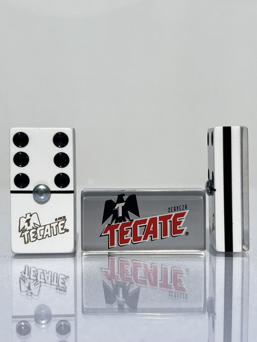 Domino Tecate Plata Profesional / Cubilete Tecate / Dados