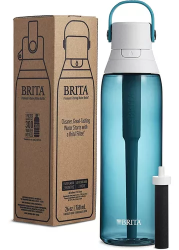 Botella de agua filtrante Brita Premium con filtro, sin Bpa, sea glass, 768  ml