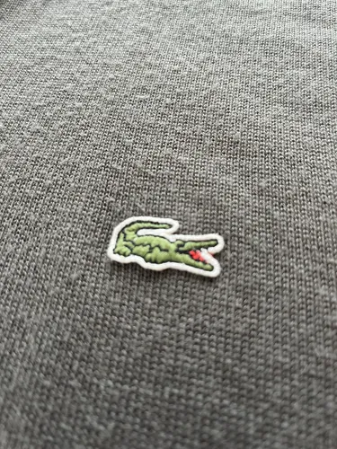 Sweater Lacoste Gris Con Cierre Usado Buzo (Usado)
