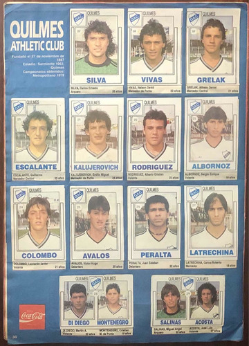 Figuritas Quilmes Álbum Fútbol 1992 Equipo Completo Leer