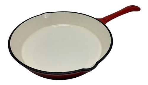 Imagen 1 de 2 de Sartén De Hierro Fundido Esmaltado 25cm. Vonne Tigre