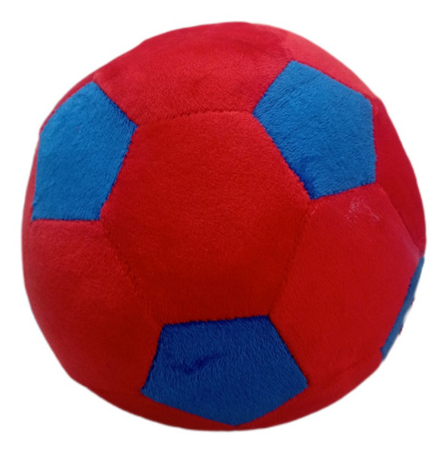 Balon De Futbol De Peluche Rojo Y Azul