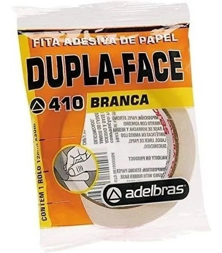 Fita Dupla Face Adelbras De Papel Branca 12 X 30m C401526