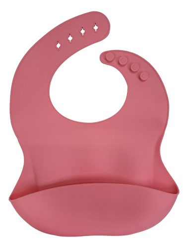 Babero Para Bebe Ajustable E Impermeable De Silicón (28x22)