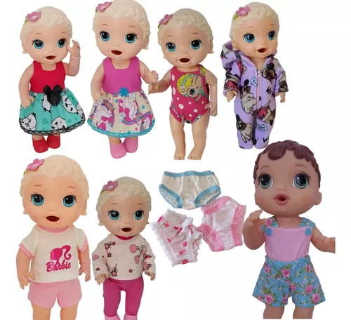 Kit 3 Roupas / Vestidos Baby Alive E Bonecas Similares