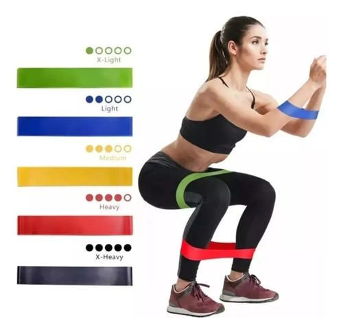 3 Juegos De 5 Ligas Resistencias Para Ejercicio