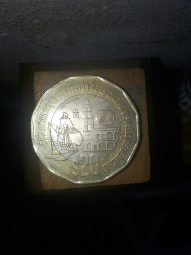 Moneda De 20 Conmemorativa De 20años Del Puerto De Veracruz