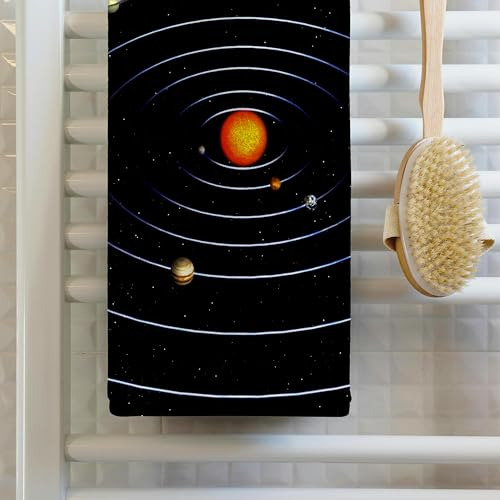 Toalla 3d Solar System Con Todos Los Planetas 38 X 56 Cm