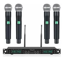 Comprar Phenyx Pro Sistema De Microfone Sem Fio, Microfone UHF De 4 Canais,Microfone De Mão De Metal,PTU-5000