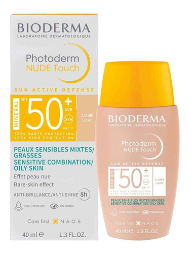 Bioderma Protector Solar Photoderm Nude Touch T. Claro 40ml
