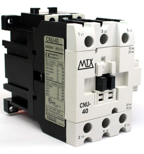 Contactor P/circuito Electrico, Cnu-40 Metaltex 110 V