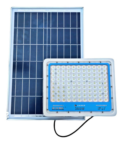 Imagen 6 de 6 de Lampara (reflector) Solar Led 300w De Poder C/panel Solar