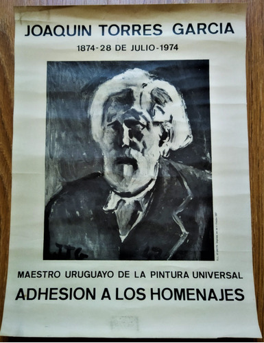 1974 Arte Afiche Joaquin Torres Garcia Homenaje 100 Años