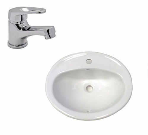 Lavatorio Grande Baño Capri Roca Griferia Monoc. Link Hydros