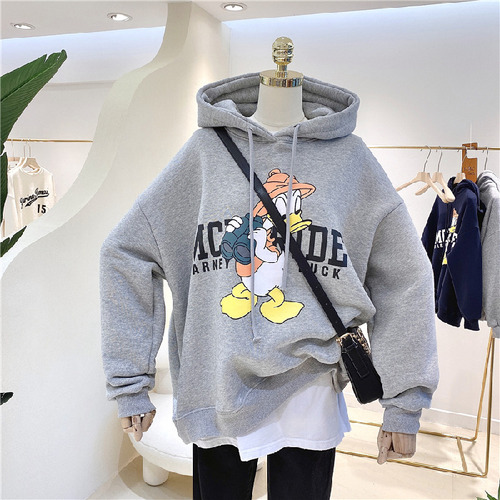 Sudadera Con Capucha De Terciopelo Grueso Para Mujer, Otoño